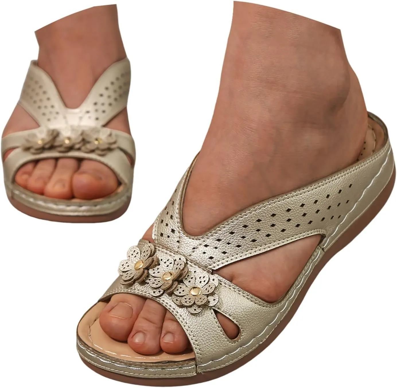 Fashion Slides Sandals for Women Open Toe Thick Soft Slides Versatile Slides Sandals Sandals for Women