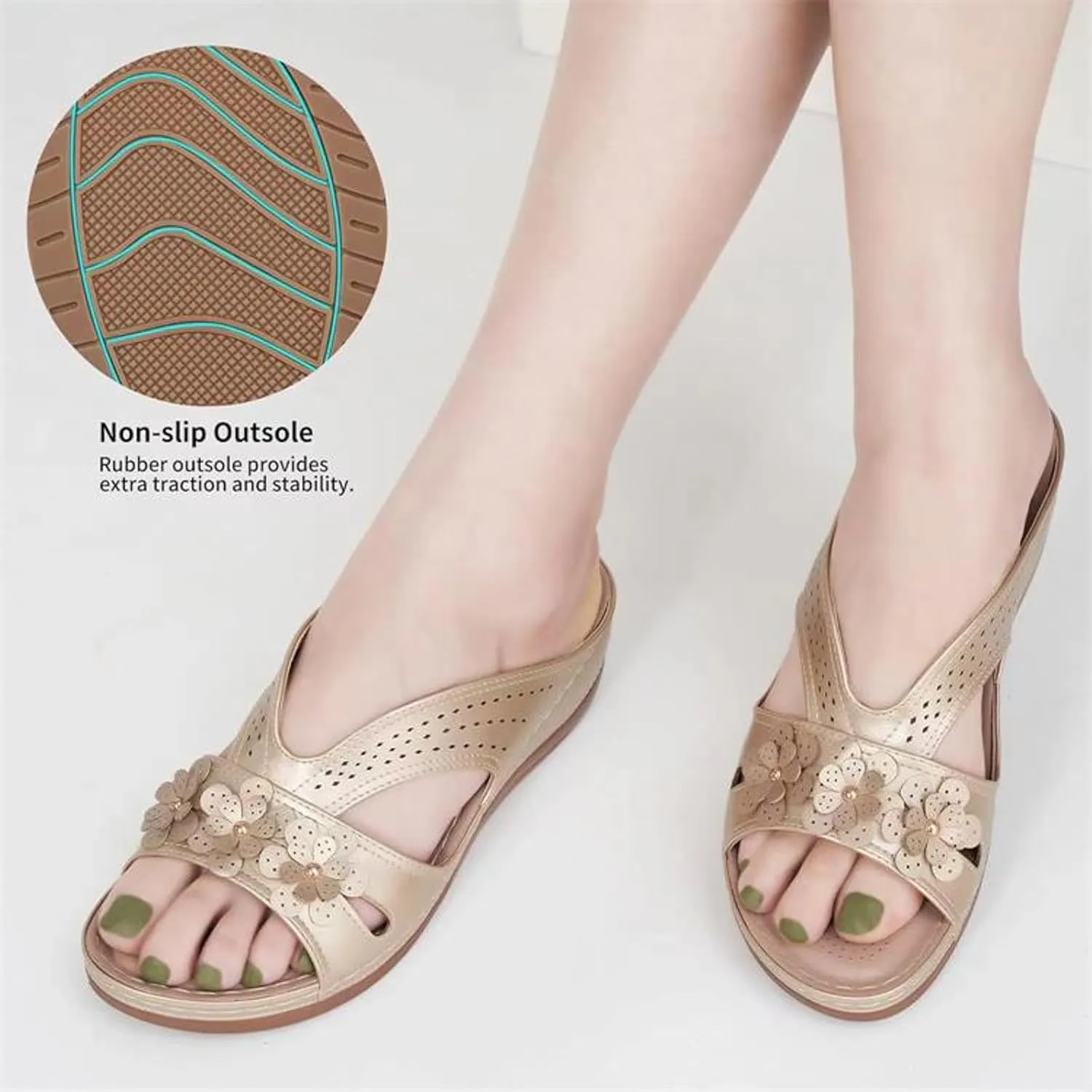 Fashion Slides Sandals for Women Open Toe Thick Soft Slides Versatile Slides Sandals Sandals for Women