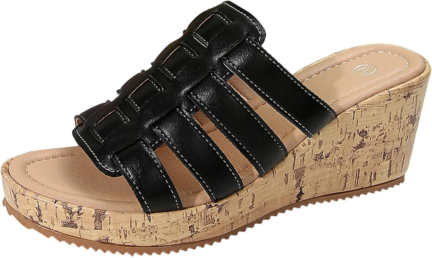 Fashion Wedge Sandals for Women Arch Support Slides Sandals Walking Shoes