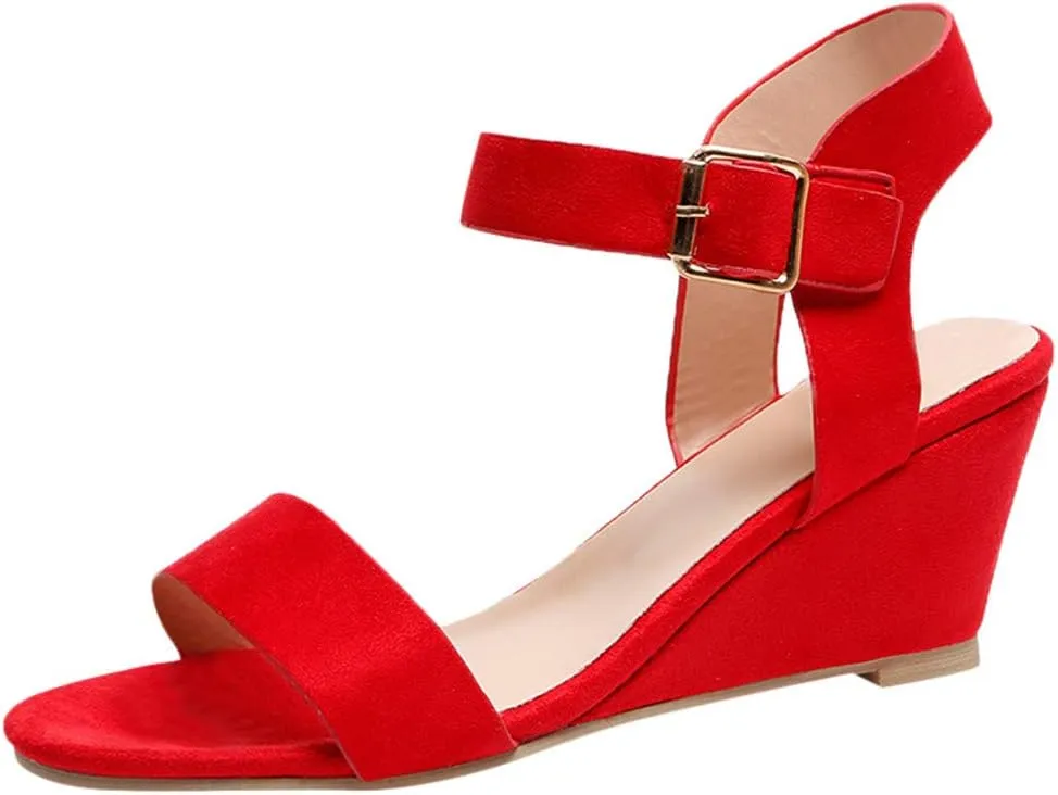 Gibobby Sandals for Women Dressy,Fashion Chunky Heel Sandal Open Toe Wedding Pumps Ankle Strap Evening Party Shoes