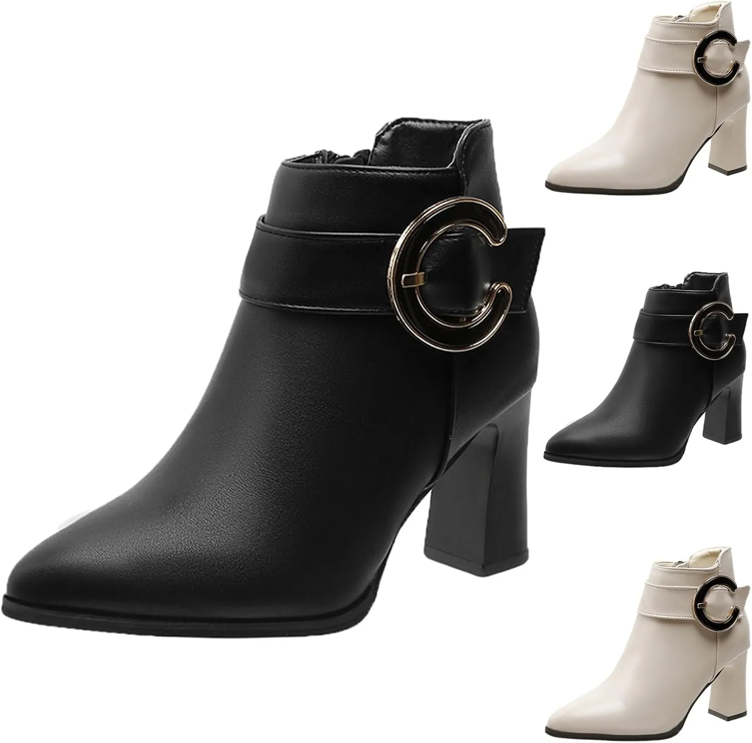 High Heel Ankle Boots for Women Ankle Boots for Women No Heel Womens Heel Boots Botas Para Mujeres Ankle Boots Men Zipper Ankle Booties for Women with Heel