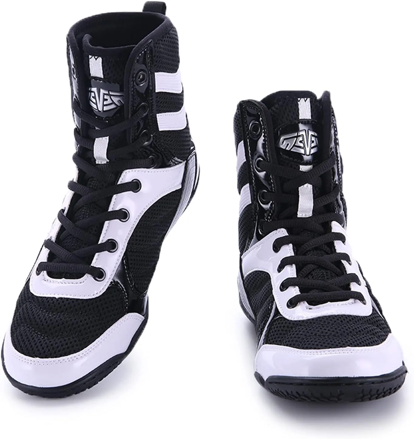 High Traction Men's Sports Boxing Shoes Fitness Training Shoes Sanda Shoes High-top Combat Speed Wrestling Mens Women Breathable Weightlifting Training Shoes