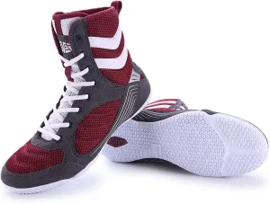 High Traction Men's Sports Boxing Shoes Fitness Training Shoes Sanda Shoes High-top Combat Speed Wrestling Mens Women Breathable Weightlifting Training Shoes