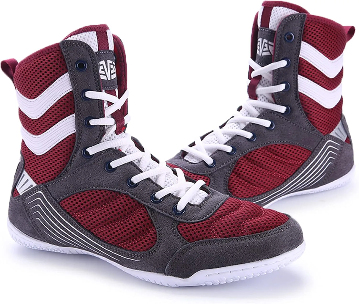 High Traction Men's Sports Boxing Shoes Fitness Training Shoes Sanda Shoes High-top Combat Speed Wrestling Mens Women Breathable Weightlifting Training Shoes