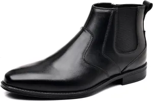 Holy dove Chelsea Boots Men  Genuine Leather,Chelsea Boots for Men with Side Zipper, Casual Slip-On Ankle Boots, Chukka & Oxford Style Dress Boots