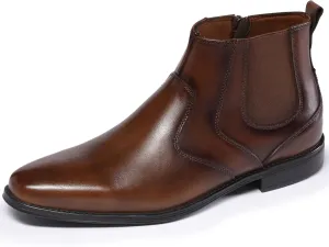 Holy dove Chelsea Boots Men  Genuine Leather,Chelsea Boots for Men with Side Zipper, Casual Slip-On Ankle Boots, Chukka & Oxford Style Dress Boots