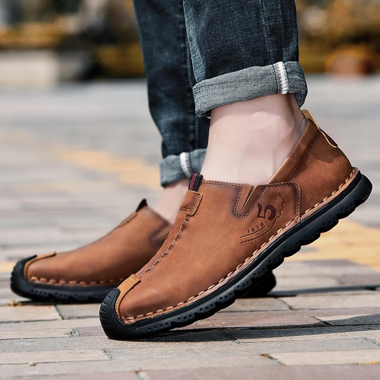 Honeystore Men's Slip-on Shoes Loafers Casual Flats Driving