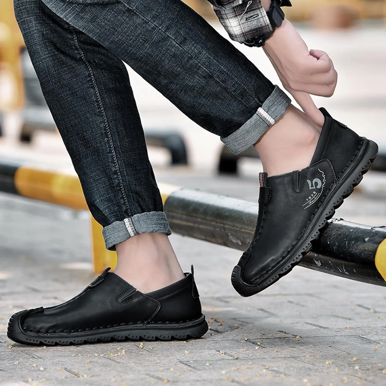 Honeystore Men's Slip-on Shoes Loafers Casual Flats Driving