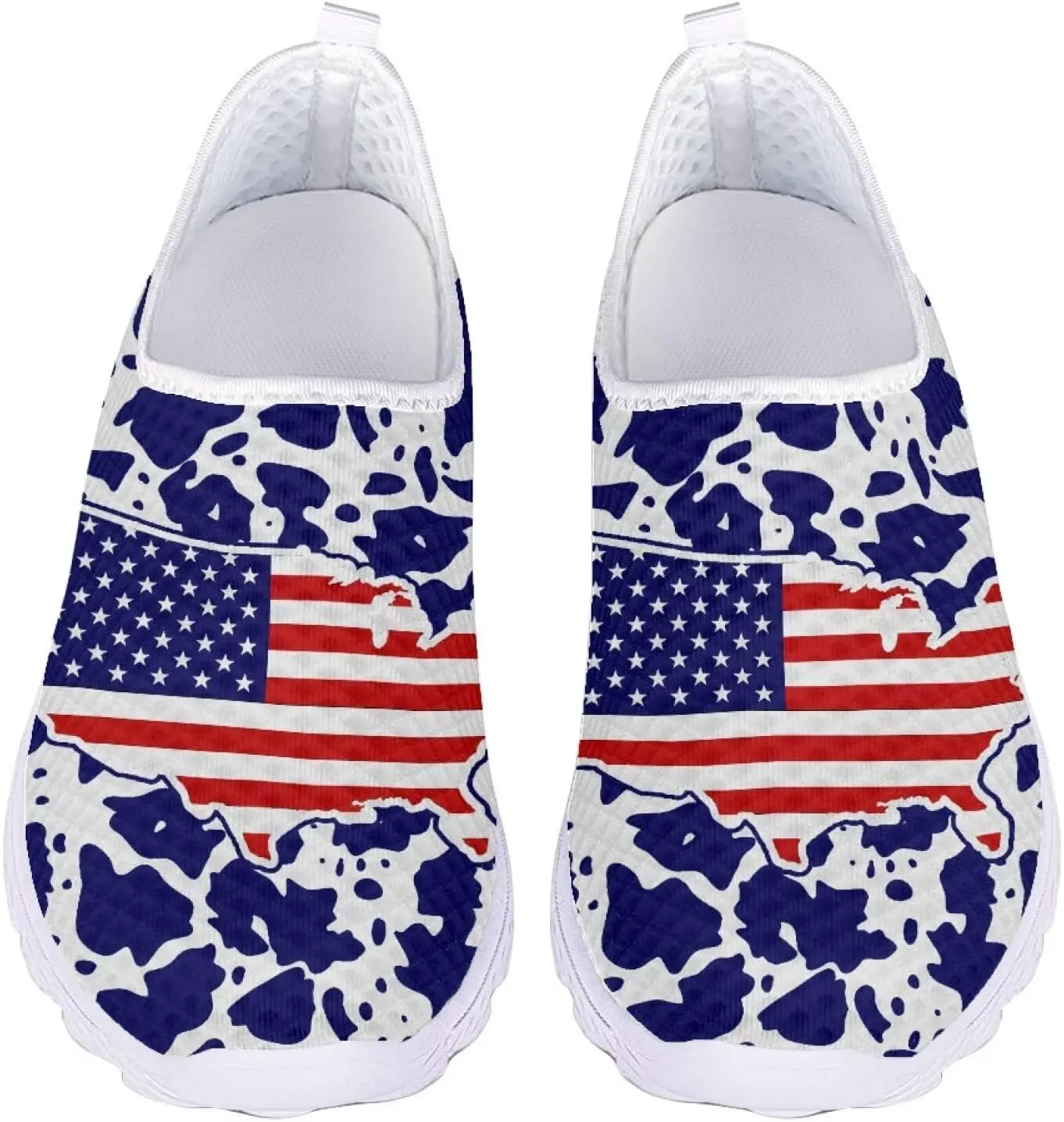 HUGS IDEA Women's Floral Mesh Slip on Shoes