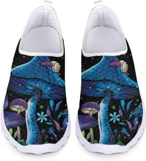 HUGS IDEA Women's Floral Mesh Slip on Shoes
