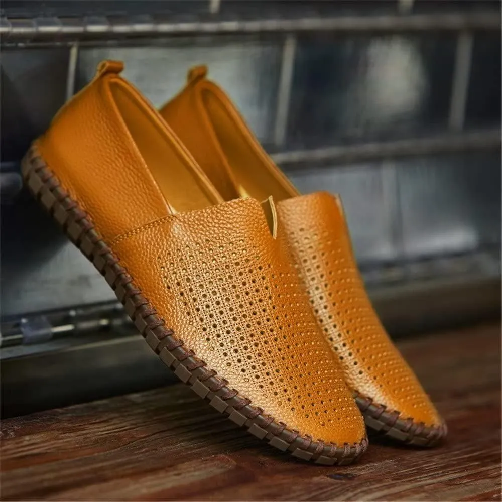 INEELUYI Men’s Casual Loafers Fashion Leather Slip On Driving Shoes