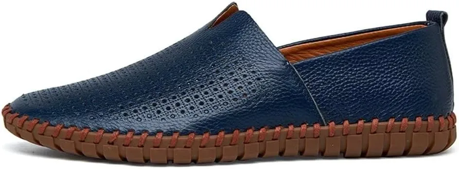 INEELUYI Men’s Casual Loafers Fashion Leather Slip On Driving Shoes