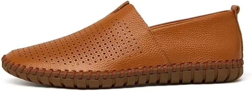 INEELUYI Men’s Casual Loafers Fashion Leather Slip On Driving Shoes