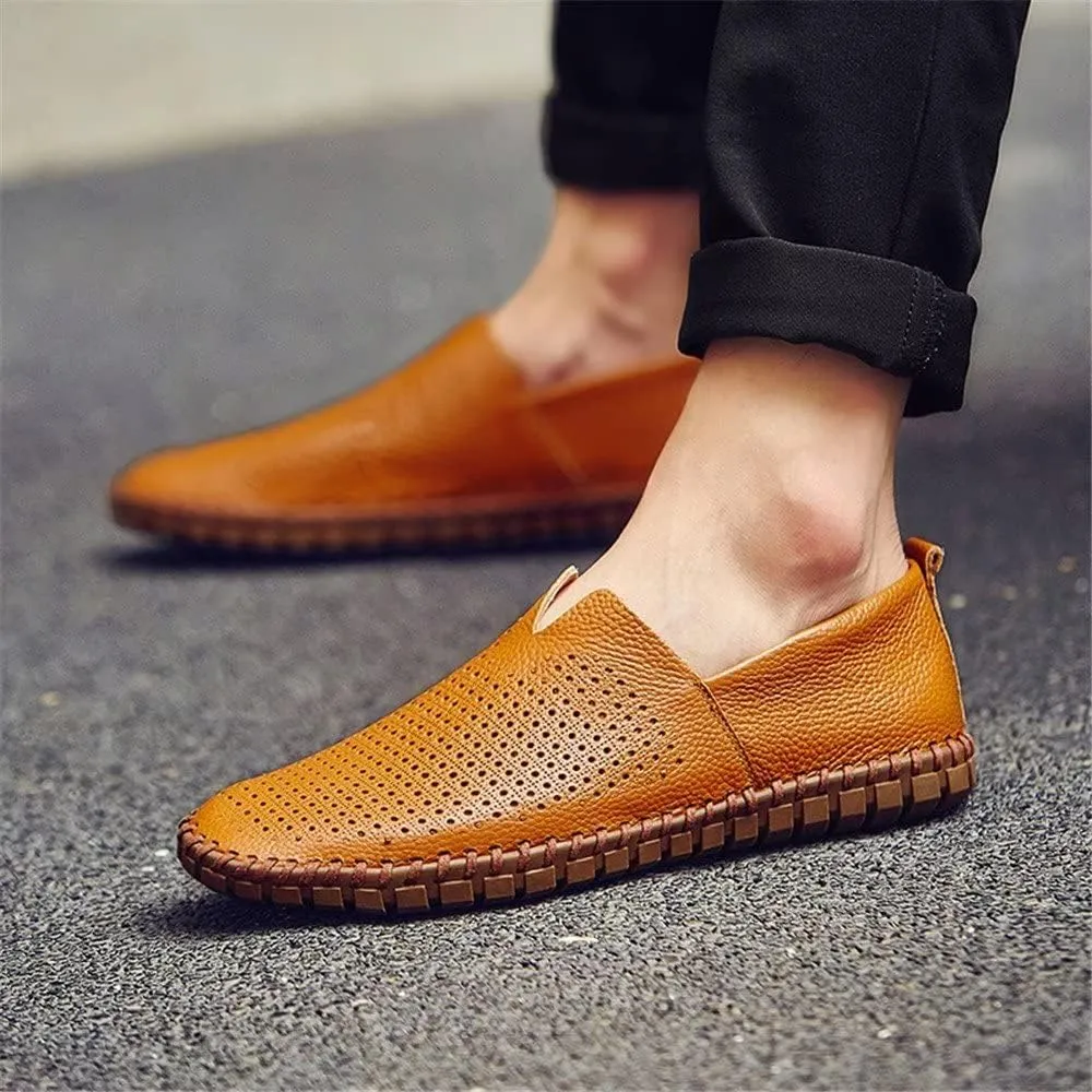 INEELUYI Men’s Casual Loafers Fashion Leather Slip On Driving Shoes