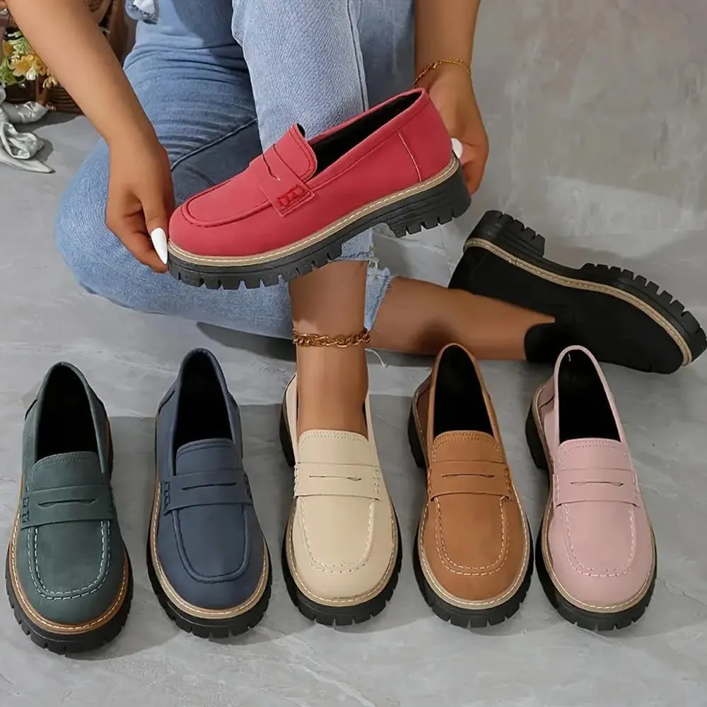 INGKE Platform Loafers for Women - orthoture-Orthopedic Platform Loafers, Orthopedic Shoes for Women