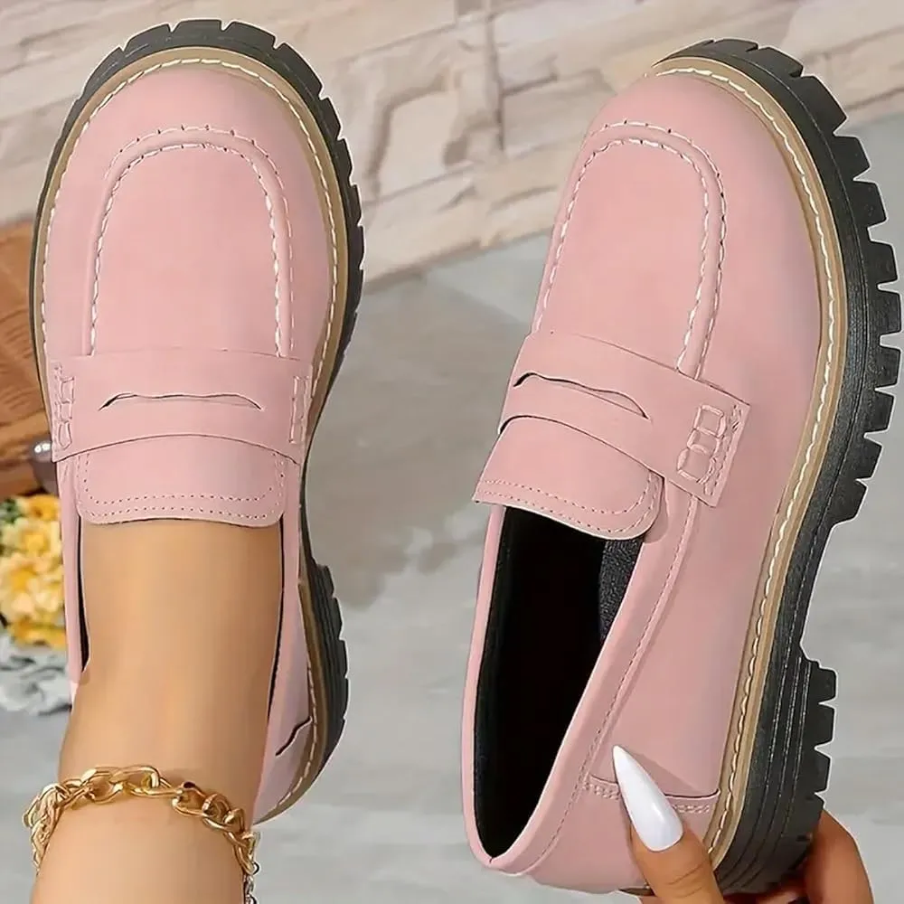 INGKE Platform Loafers for Women - orthoture-Orthopedic Platform Loafers, Orthopedic Shoes for Women