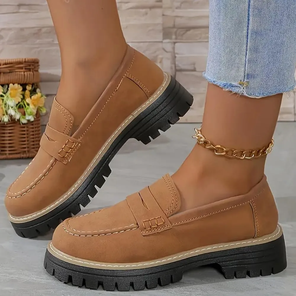 INGKE Platform Loafers for Women - orthoture-Orthopedic Platform Loafers, Orthopedic Shoes for Women