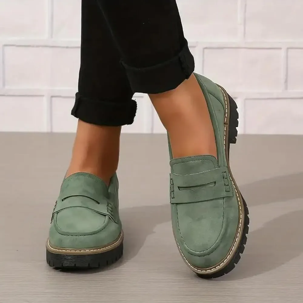 INGKE Platform Loafers for Women - orthoture-Orthopedic Platform Loafers, Orthopedic Shoes for Women