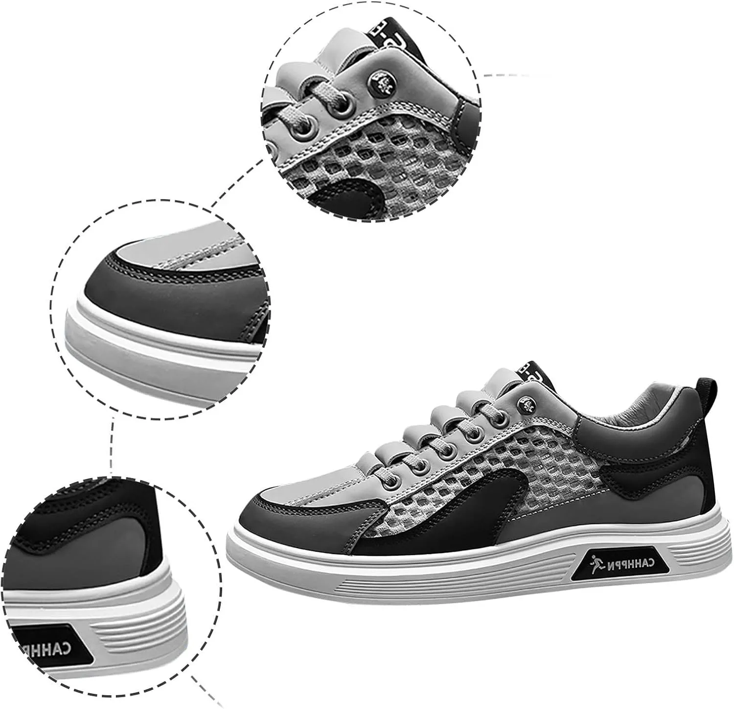 IWIHMIV Men's Walking Shoes Lightweight Breathable Comfortable Casual Mesh Running Shoes Outdoor Sport Shoes