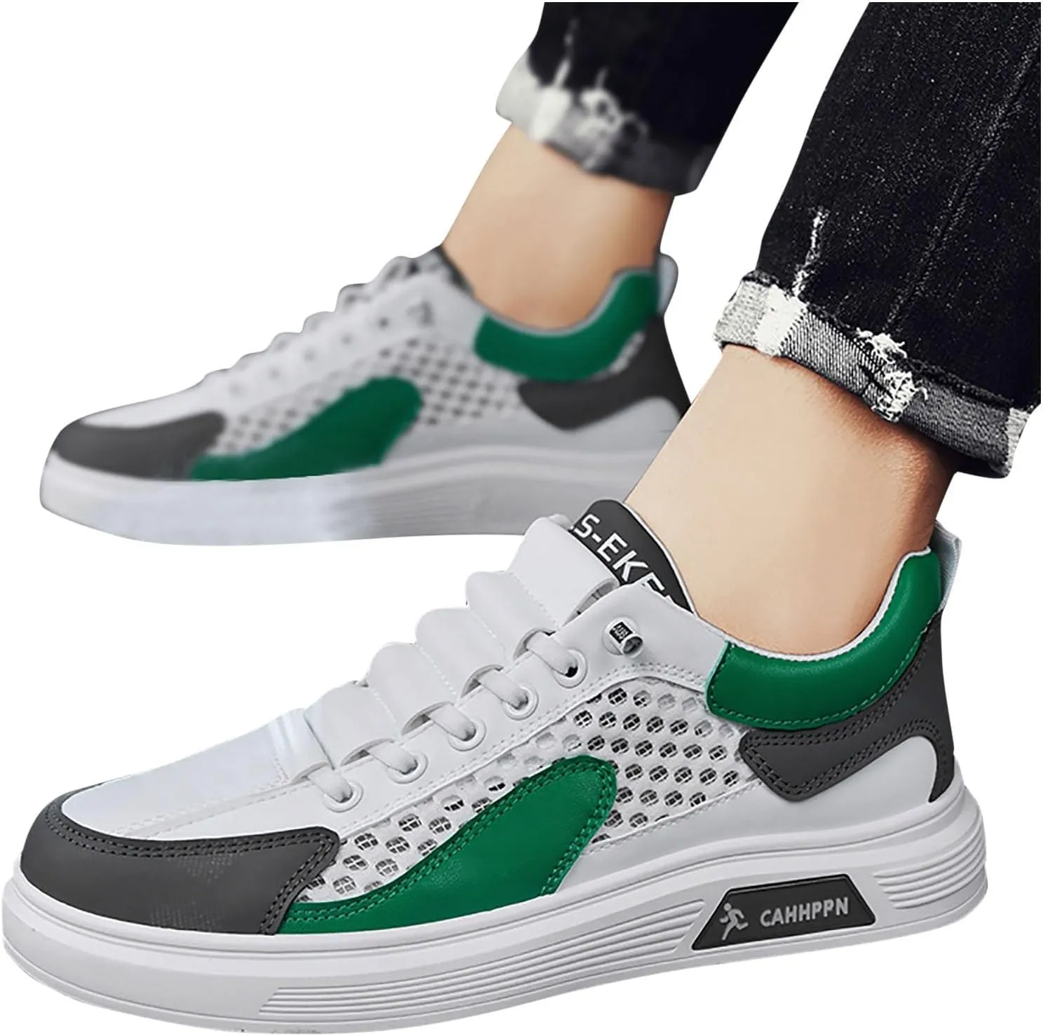 IWIHMIV Men's Walking Shoes Lightweight Breathable Comfortable Casual Mesh Running Shoes Outdoor Sport Shoes