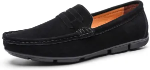Julymens Men's Suede Leather Penny Loafers Slip-on Casual Driving Shoes