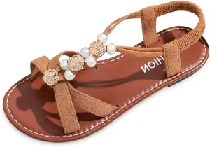 Ladies' Shoes Flat Bottomed Bohemian Style Fashionable Beach Slippers Elastic Band Sandals Wooden Platform Sandals for Women