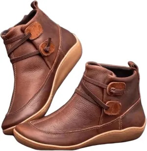 Lausiuoe Ankle Boots For Women No Heel Casual Dressy Elastic Booties Ladies Flat Western Wide Width Fashion Boot Pull-On