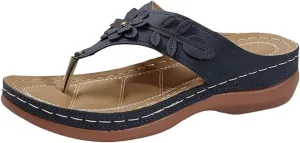 Lausiuoe Sandals For Women 2025 Comfortable Walking Dressy Summer Orthopedic Slippers Comfy Casual Soft Sole Thong Flip Flops