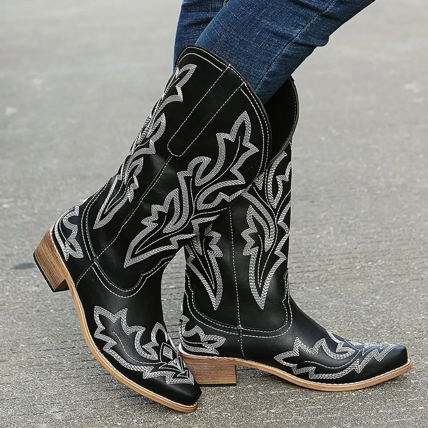 Leather Ankle Booties Wide Calf Ankle Boots for Women Small Heel Women Ankle Boots No Heel Womens Ankle Winter Boots with Zipper Fall Ankle Boots Women Comfort Soft Ankle Boots
