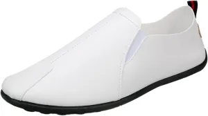 Leisure Men's Four Seasons Non Slip Flat Round Toe Breathable Slip On Lazy Leisure Casual Dress Shoes for Men Size 8 Arch