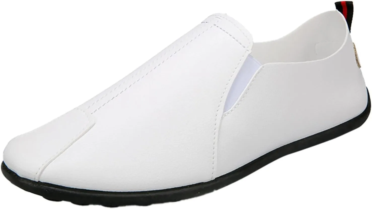 Leisure Men's Four Seasons Non Slip Flat Round Toe Breathable Slip On Lazy Leisure Casual Dress Shoes for Men Size 8 Arch