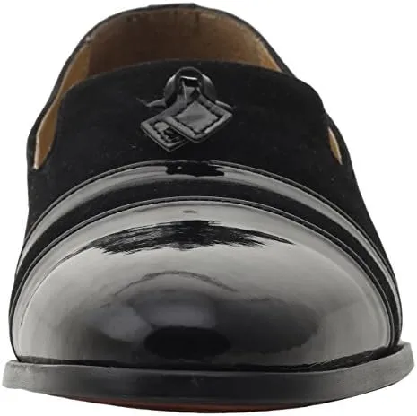 LIBERTYZENO Mens Genuine Leather Tassel Loafer Slip On Dress Shoes