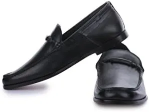LIBERTYZENO Mens Genuine Leather Tassel Loafer Slip On Dress Shoes
