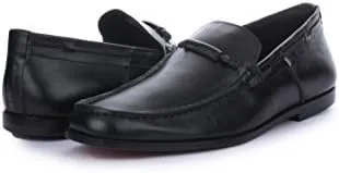 LIBERTYZENO Mens Genuine Leather Tassel Loafer Slip On Dress Shoes