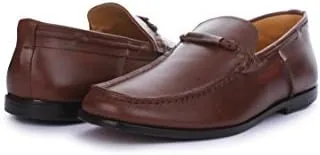 LIBERTYZENO Mens Genuine Leather Tassel Loafer Slip On Dress Shoes