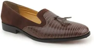 LIBERTYZENO Mens Genuine Leather Tassel Loafer Slip On Dress Shoes