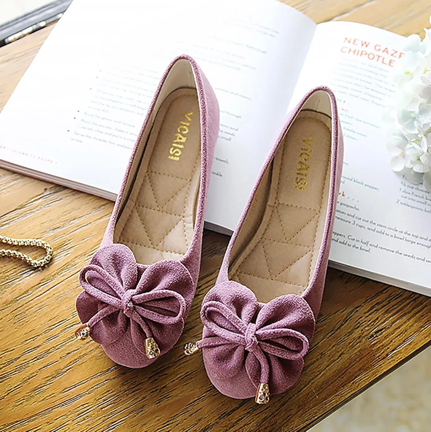 Loafers for Women Women Singles Shoes Flat Shoes Bowknot Casual Slip On Work for Ladies