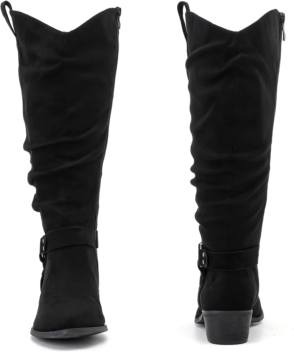 Luoika Women's Extra Wide Calf Knee High Boots, Wide Width Slouchy Knee-High Boots.