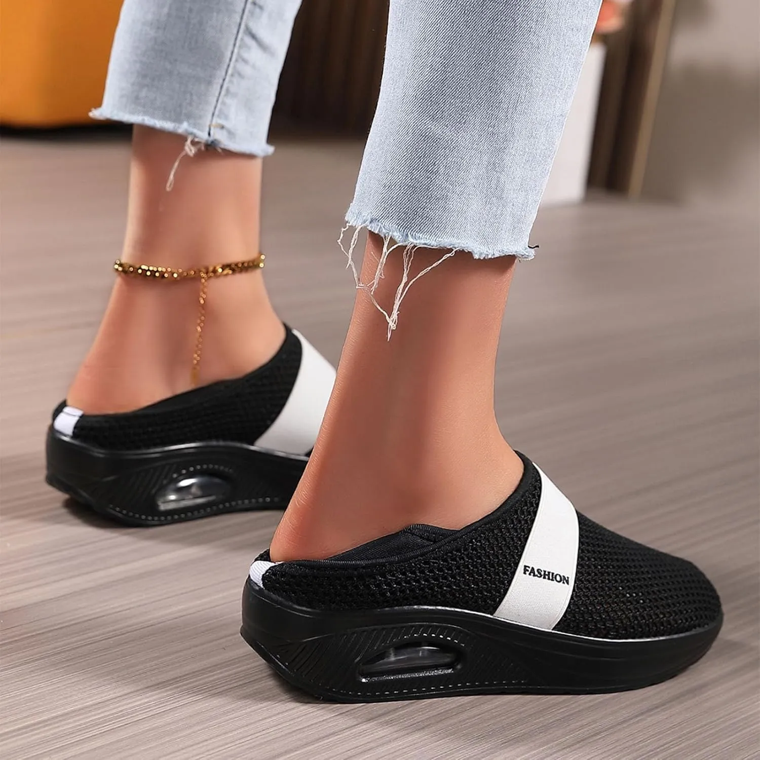 Men's Arch Support Shoes Non Slip Sneakers Casual Air Cushion Sole Walking Shoes Running Athletic Sneaker