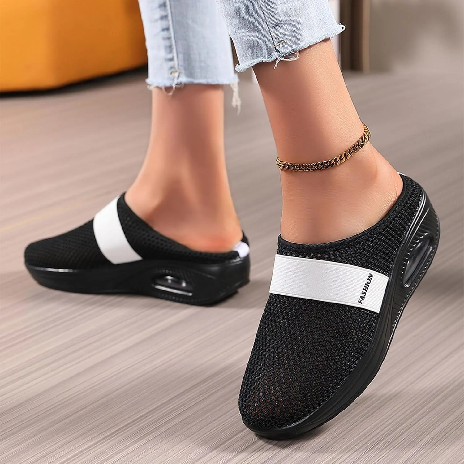 Men's Arch Support Shoes Non Slip Sneakers Casual Air Cushion Sole Walking Shoes Running Athletic Sneaker