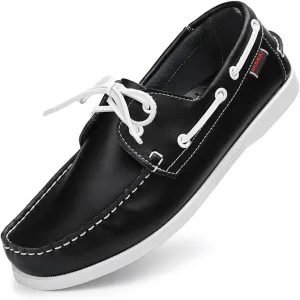 Men's Black Casual Loafers - Size 9.5
