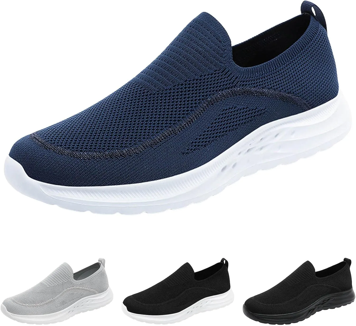Men's Casual Shoe Men Sports Shoes Fashionable New Pattern Simple Solid Color Lightweight Flat Bottom Comfortable Slip