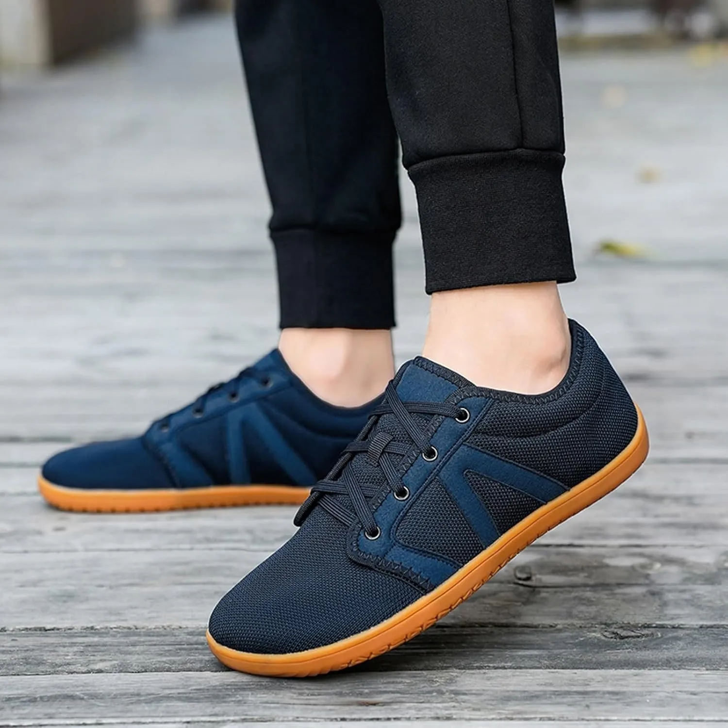 Men's Classic Casual Jogging Sneakers Lace Up Lightweight Breathable Fashion Sneaker Wide Walking Shoes for Men