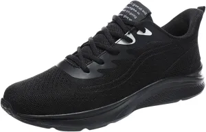 Men's Fashion Sneakers Mens Shoes Mesh Breathable Lace Up Solid Color Casual Fashion Simple Shoes Running