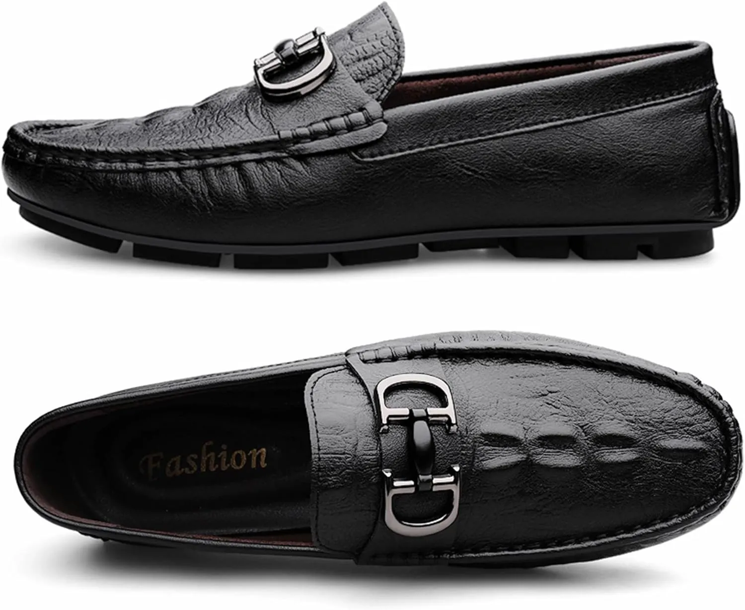 Men's Leather Driving Slip-on Penny Loafers Shoes