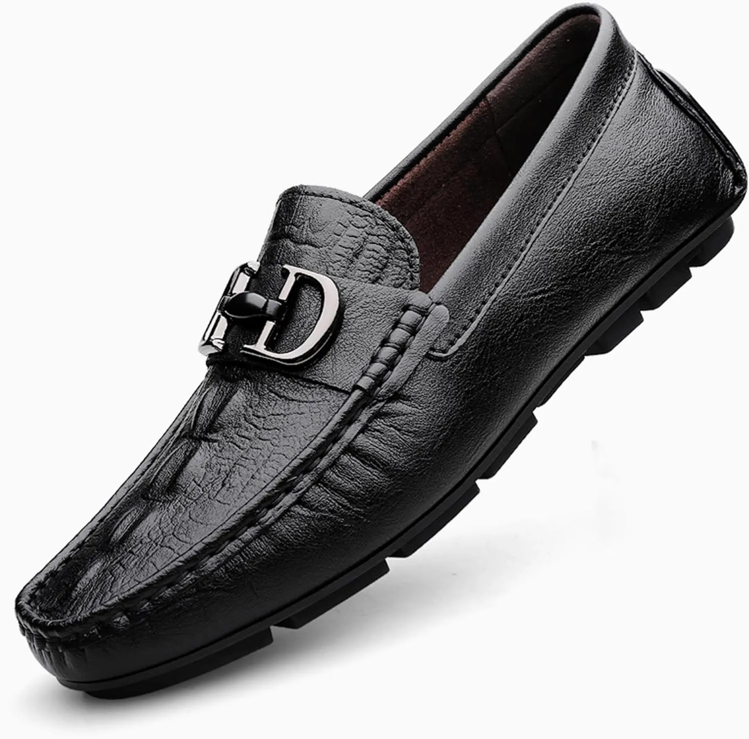 Men's Leather Driving Slip-on Penny Loafers Shoes