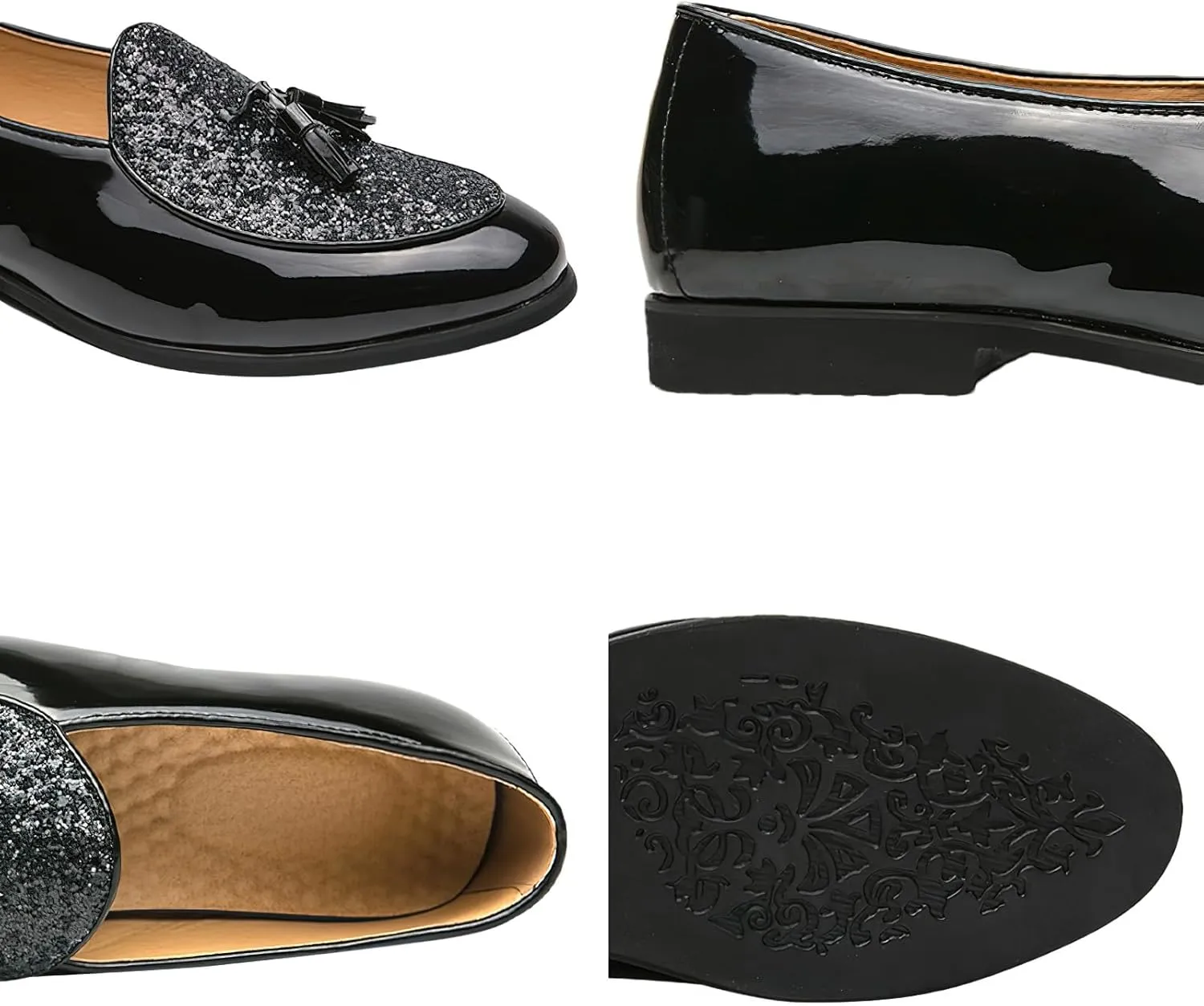 Men's Low-top Tassel Loafer Flats Classic Slip-on Formal Dress Shoes