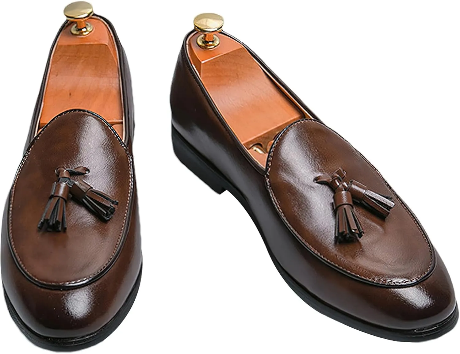 Men's Low-top Tassel Loafer Flats Classic Slip-on Formal Dress Shoes