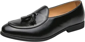Men's Low-top Tassel Loafer Flats Classic Slip-on Formal Dress Shoes