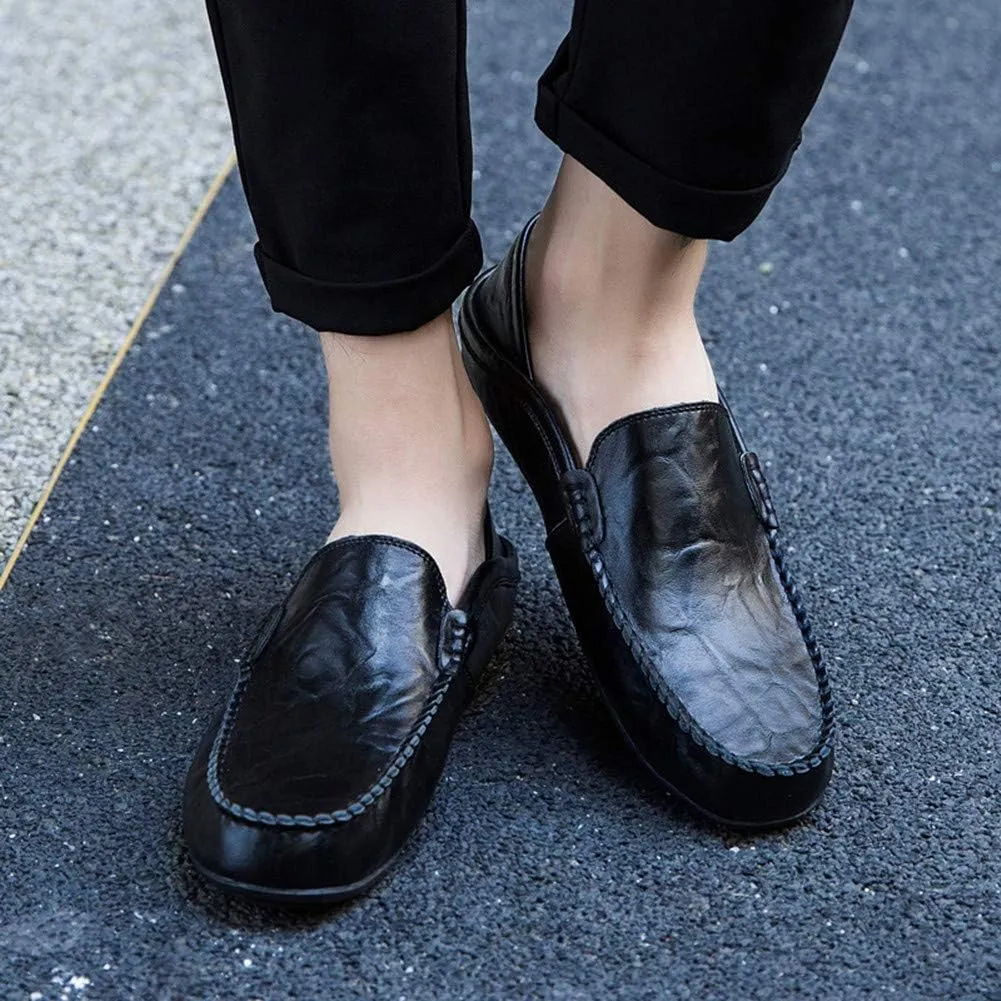 Men's Penny Loafers Moccasin Driving Shoes Slip On Flats Boat Shoes